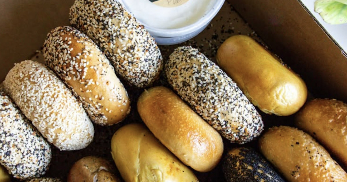 Catering bagel spread